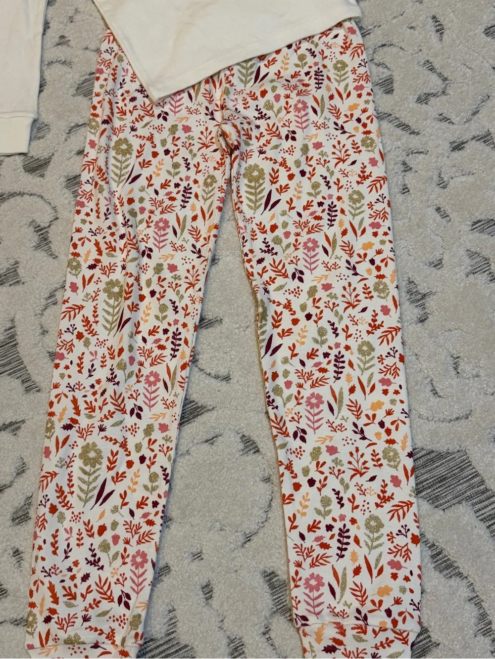 NWT new Gymboree Kids 'Give Thanks' Long Sleeve Pajama Set Fall pattern Size 12
